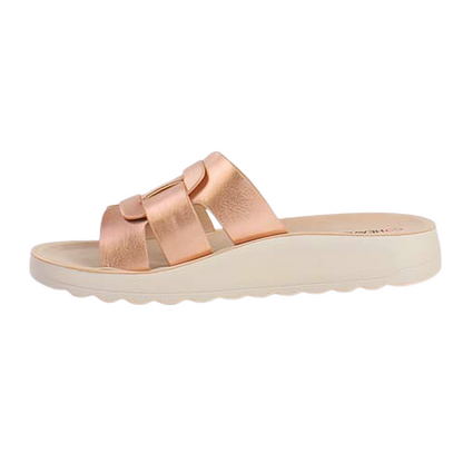 Heavenly Feet Ladies Mules - Davena - Rose Gold