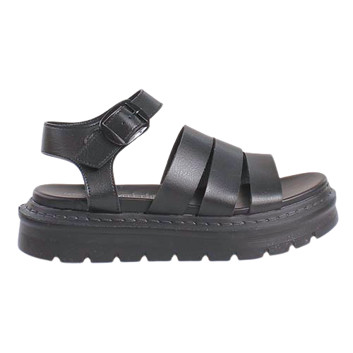 Heavenly Feet Platform Sandals - Saffron - Black