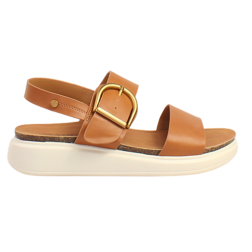 Heavenly Feet Ladies Wedge Sandals - Bernie - Tan