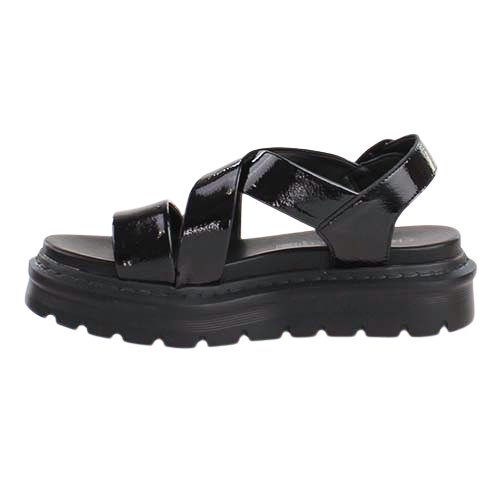 Heavenly Feet Platform Sandals - Fallon 2 - Black Patent
