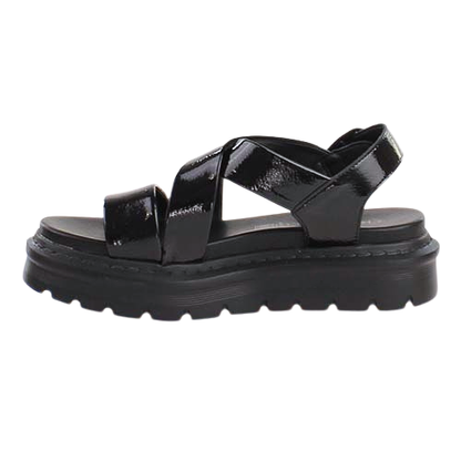 Heavenly Feet Platform Sandals - Fallon 2 - Black Patent