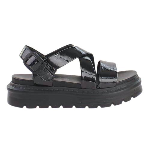 Heavenly Feet Platform Sandals - Fallon 2 - Black Patent
