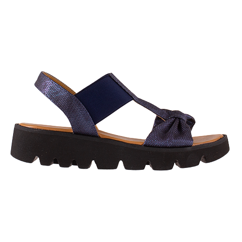 Heavenly Feet Shimmer Ladies Sandals - Accord - Navy