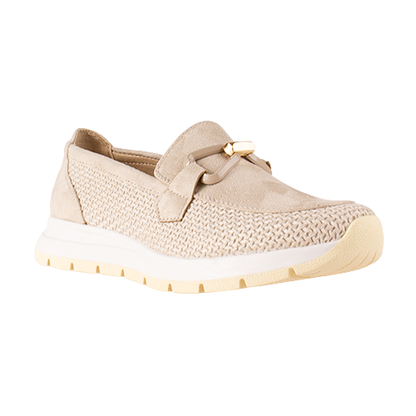 Heavenly Feet Wedge Loafers - Ciara - Beige