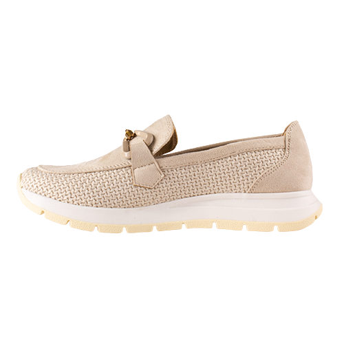 Heavenly Feet Wedge Loafers - Ciara - Beige