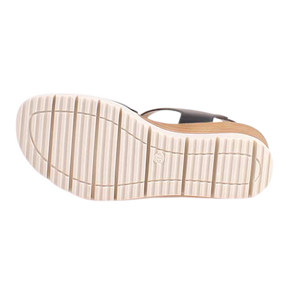 Heavenly Feet Wedge Sandals - Concord - Black