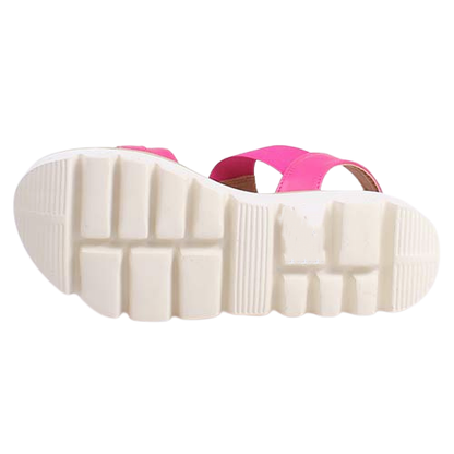 Heavenly Feet Wedge Sandals - Lulu 2 - Fuchsia