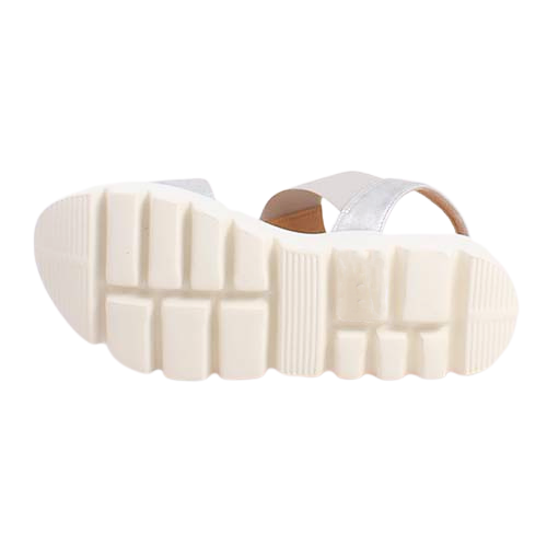 Heavenly Feet Ladies Wedge Sandals - Ritz - Silver