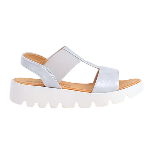 Heavenly Feet Ladies Wedge Sandals - Ritz - Silver