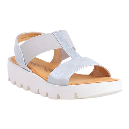 Heavenly Feet Ladies Wedge Sandals - Ritz - Silver