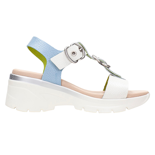 Hispanitas Ladies Wedge Sandals- CHV264799 - Cream/Silver/White