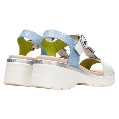 Hispanitas Ladies Wedge Sandals- CHV264799 - Cream/Silver/White