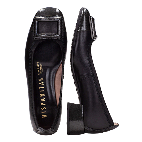Hispanitas Ladies Block Heeled Pumps- HI254318 - Black