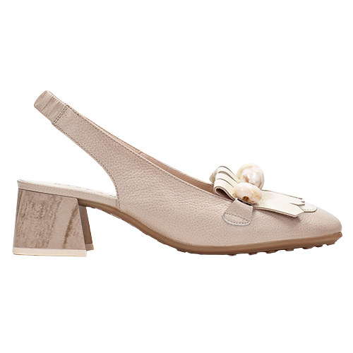 Hispanitas Ladies Sling Back Heels - HV253945 - Taupe