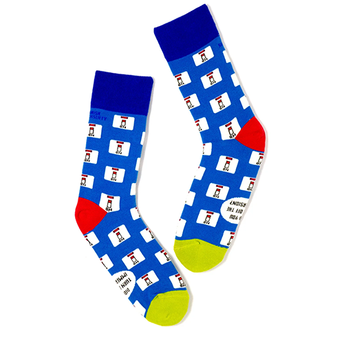 Socksciety Socks - Did You Turn Off The Immersion - Blue