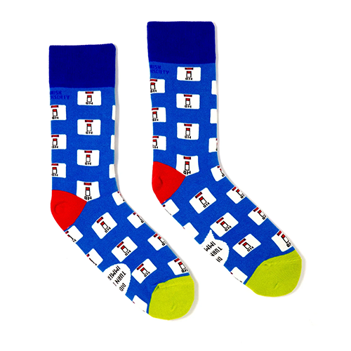 Socksciety Socks - Did You Turn Off The Immersion - Blue