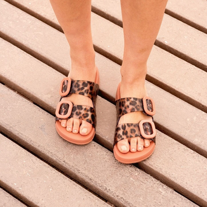 Igor Ladies Sliders -  Habana Brillo S10336  - Rose Leopard
