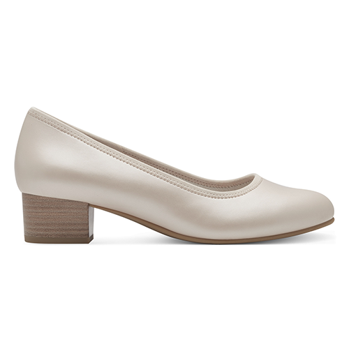 Jana Block Heel Court - 22360-42 - Pearl