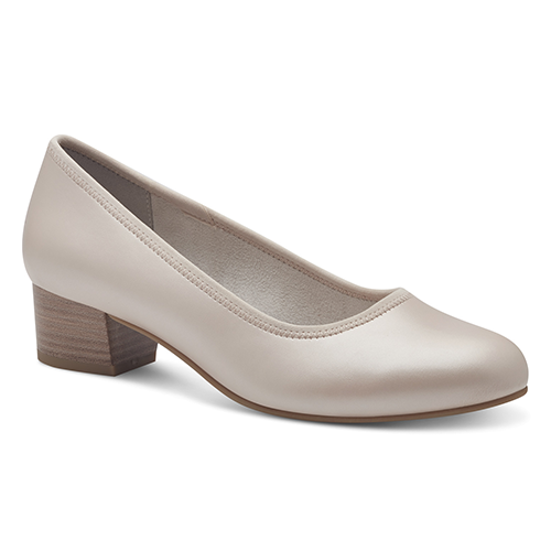 Jana Block Heel Court - 22360-42 - Pearl