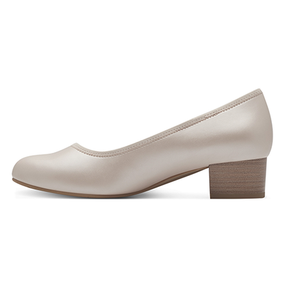 Jana Block Heel Court - 22360-42 - Pearl
