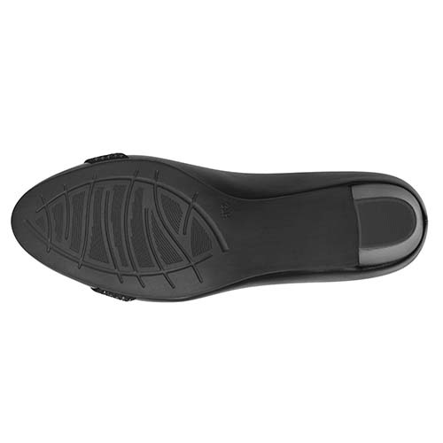 Jana Block Heeled Pumps - 22466-45  - Black