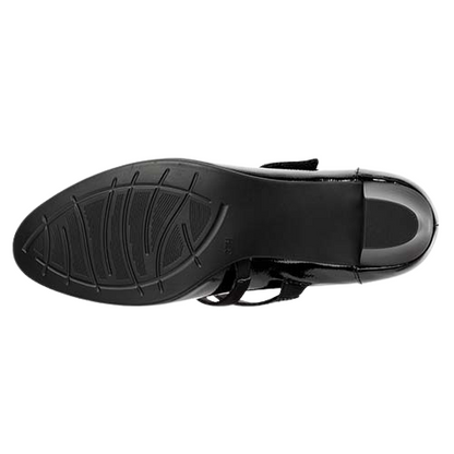 Jana Cross Strap Heels - 24465-43 - Black Patent