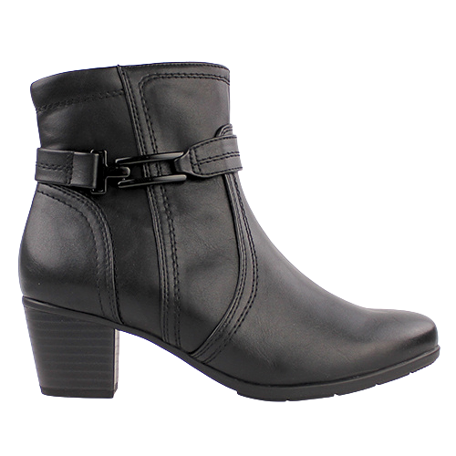 Jana Block Heeled Ankle Boots - 25363-43 - Black