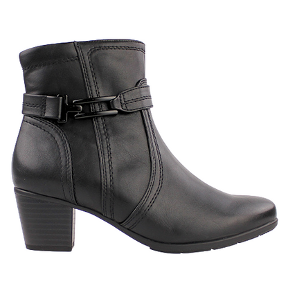 Jana Block Heeled  Ankle Boots - 25363-43 - Black