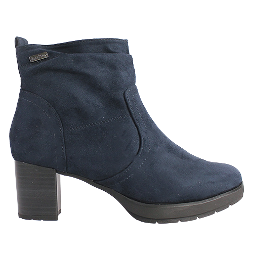 Jana Block Heeled Ankle Boots - 26378-43 - Navy