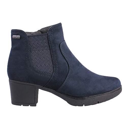 Jana Block Heeled Ankle Boots - 26489-43 - Navy