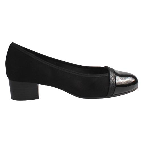Jana Block Heeled Pumps - 22366-41 - Black