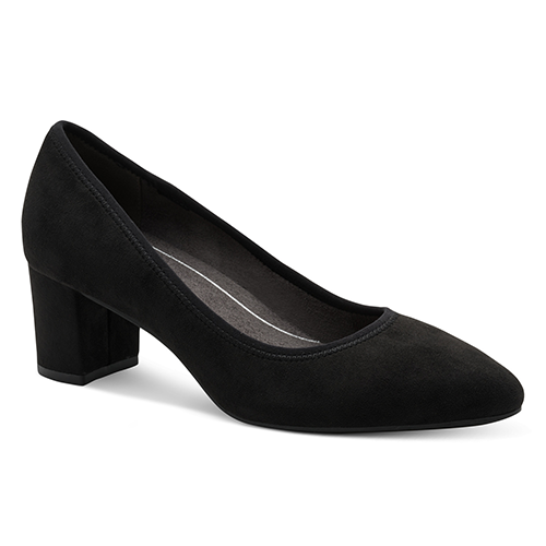 Jana Ladies Block Heeled Pumps- 22461-46 - Black