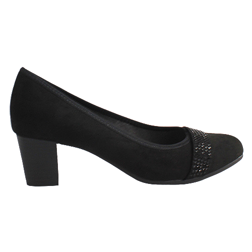 Jana Ladies Block Heeled Pumps - 22467-42 - Black