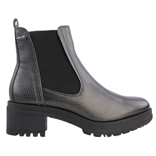 Jana Ladies Block Heeled Ankle Boots - 26460-41 - Metallic