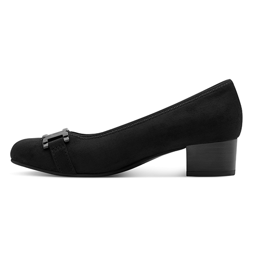 Jana Ladies Block Heeled Pumps - 22369-45 - Black