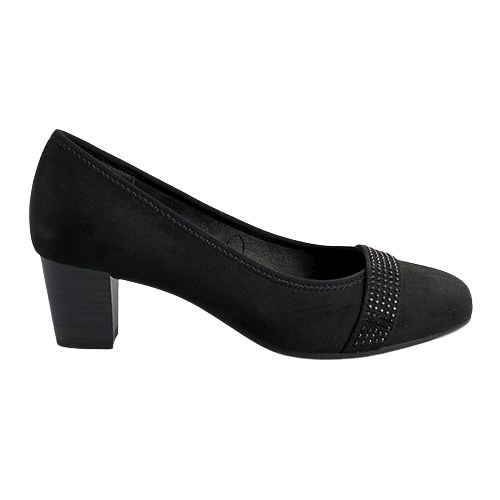 Jana  Block Heeled Pumps - 22465-41 - Black