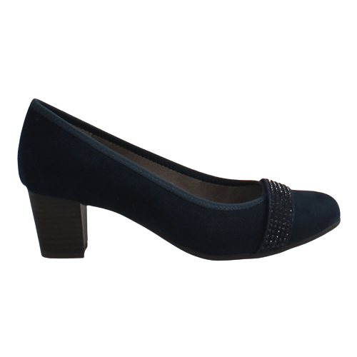 Jana Ladies Block Heeled Pumps - 22467-42 - Navy