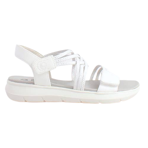 Jana Ladies Flat Sandals - 28766-42 - White/Silver