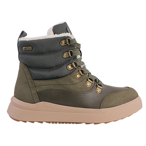 Jana Ladies Lace Up Ankle Boots - 26270-43 - Olive