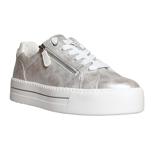 Jana Ladies Platform Trainers - 23767-43 - Silver