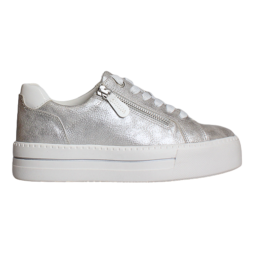 Jana Ladies Platform Trainers - 23767-43 - Silver