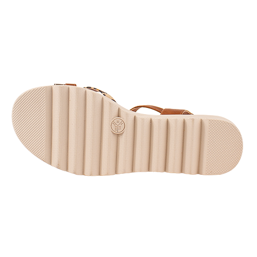 Jana Ladies Flat Sandals - 28278 - Cognac