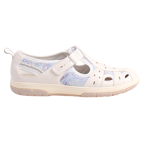 Jana Ladies Cross Strap Shoes - 23669-44 - White