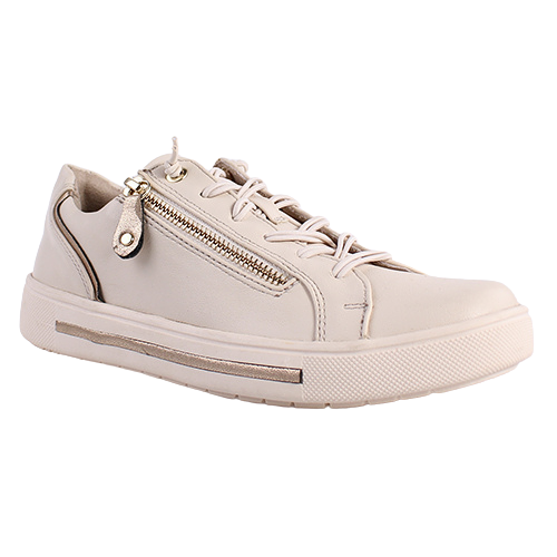 Jana Ladies Trainers -  23660-42 - Beige/Gold