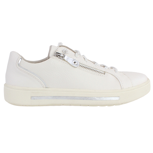 Jana Ladies Trainers - 23660-42 - White/ Silver
