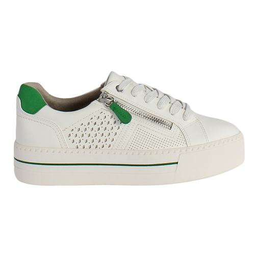 Jana Ladies Platform Trainers - 23764-42 - White