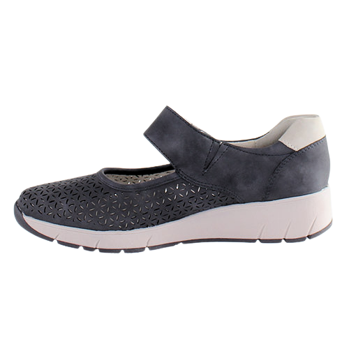 Jana Wedge Shoes - 24664-42 - Navy