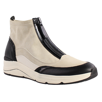 Jana Ladies Wedge Boots - 25473-43 - Ivory/Black