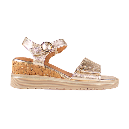 Jana Ladies Wedge Sandals - 28365-46 - Gold
