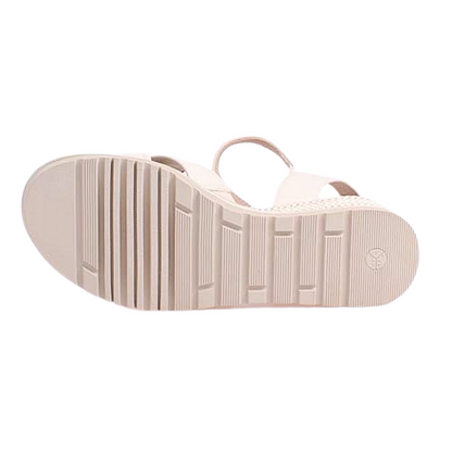 Jana Ladies Wedge Sandals - 28777-44 - Beige